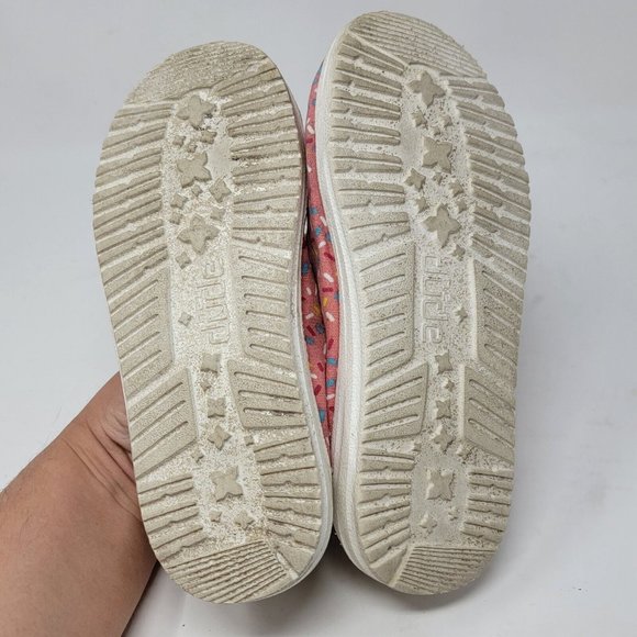 Hey Dude Youth 2 / Women's 3 Wendy Youth Pink‎ Sprinkles Slip On Girls Shoes - Picture 6 of 6